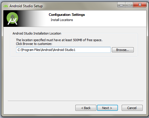 Android studio setup 3